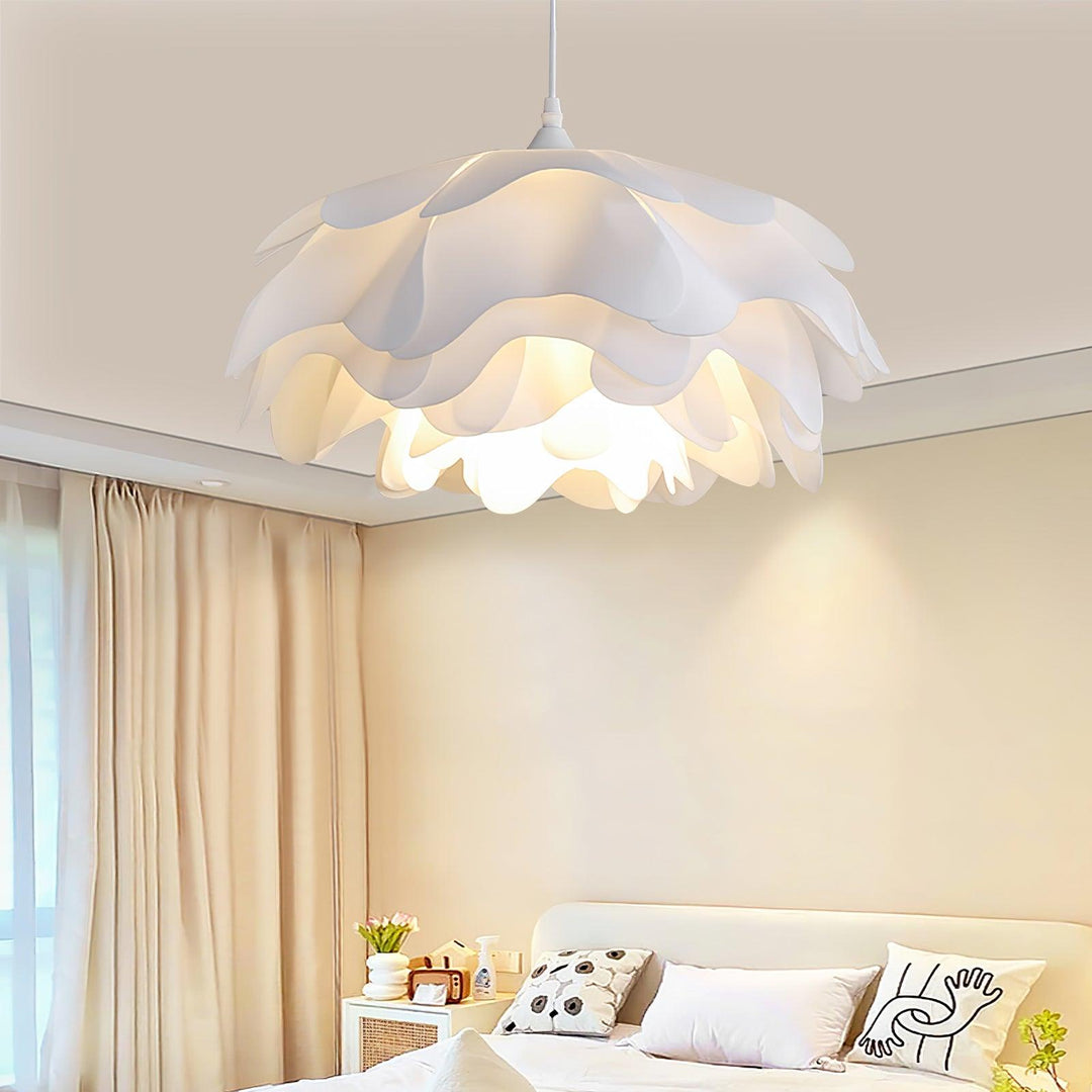 Flower Shaped White Drop light Pendant Lamp | Kalsten