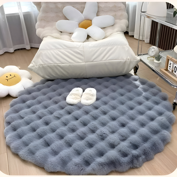 Round Velvety Soft Non-Slip Floor Mat – Cozy Fleece Home Decoration | Kalsten