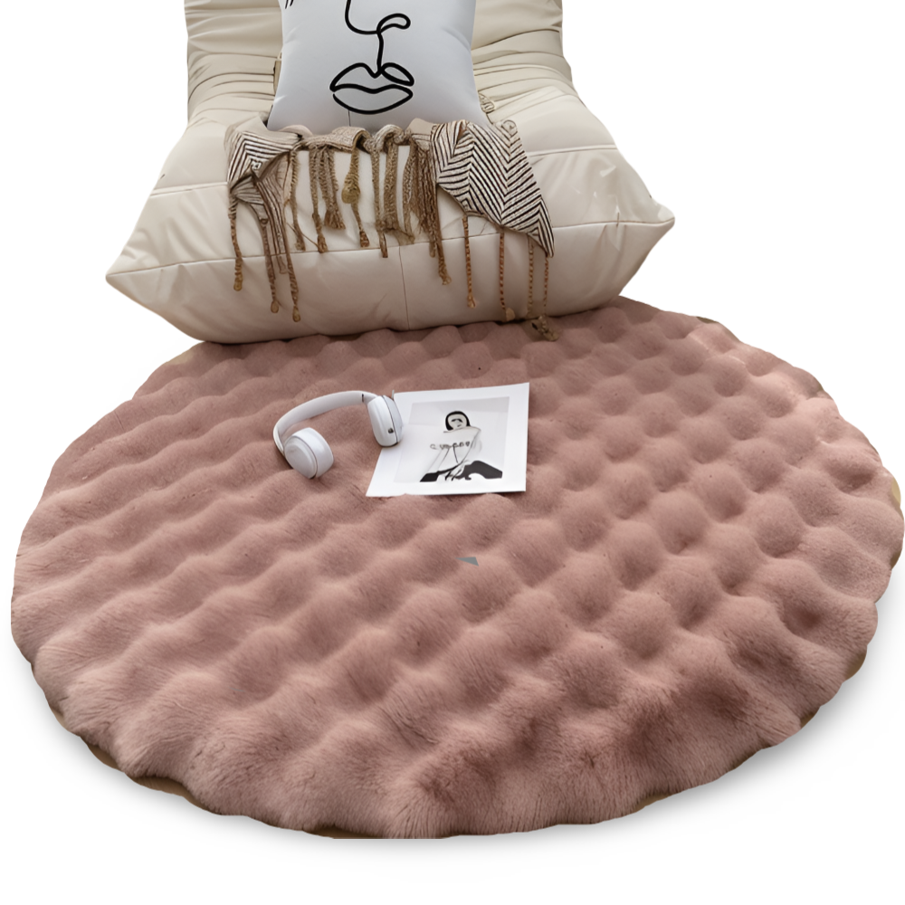 Round Velvety Soft Non-Slip Floor Mat – Cozy Fleece Home Decoration | Kalsten