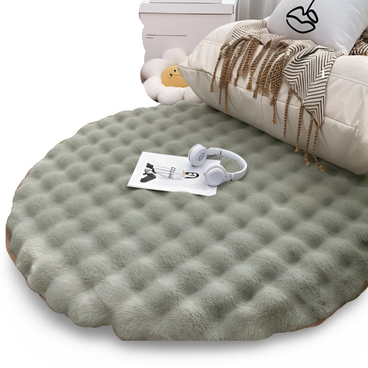 Round Velvety Soft Non-Slip Floor Mat – Cozy Fleece Home Decoration | Kalsten