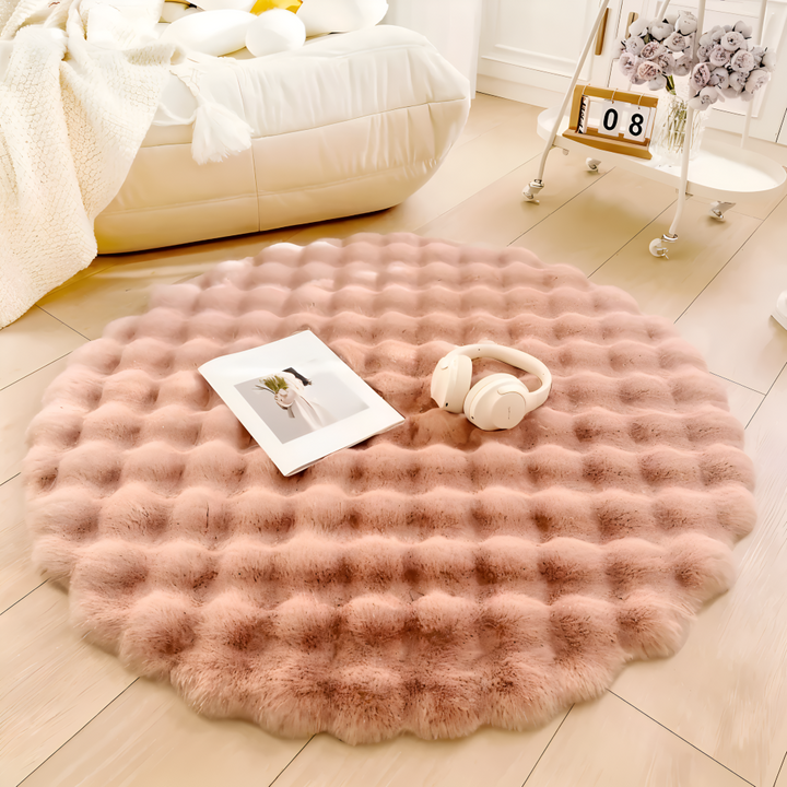 Round Velvety Soft Non-Slip Floor Mat – Cozy Fleece Home Decoration | Kalsten