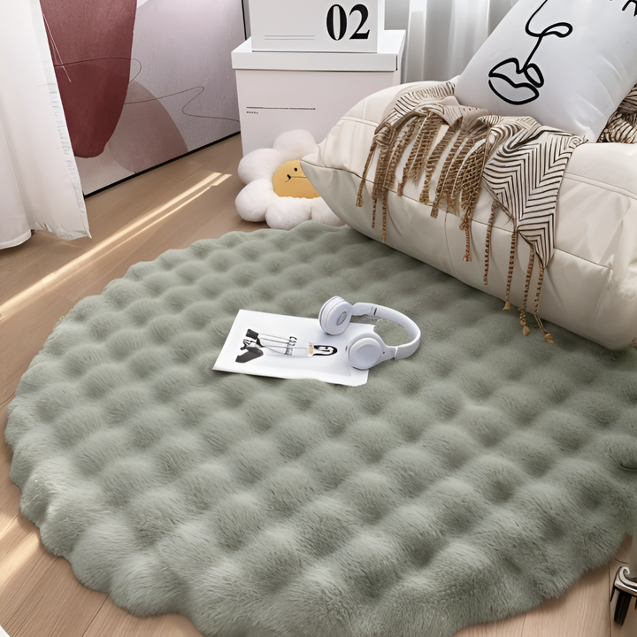 Round Velvety Soft Non-Slip Floor Mat – Cozy Fleece Home Decoration | Kalsten