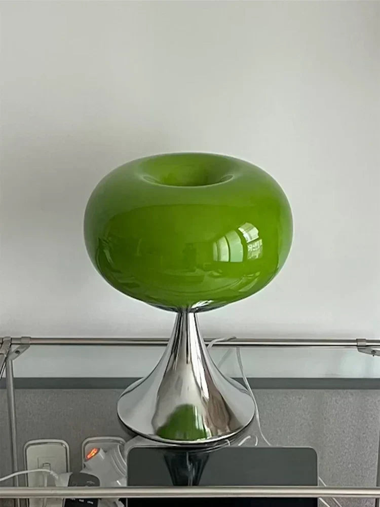 Antique Apple Table Lamp made of Glass | E27 Halogen, Rotary Switch | Kalsten