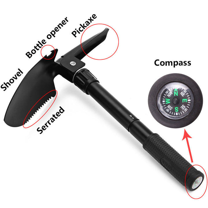 Mini Portable 3 in 1 Shovel Spade Pickaxe Tool | Kalsten