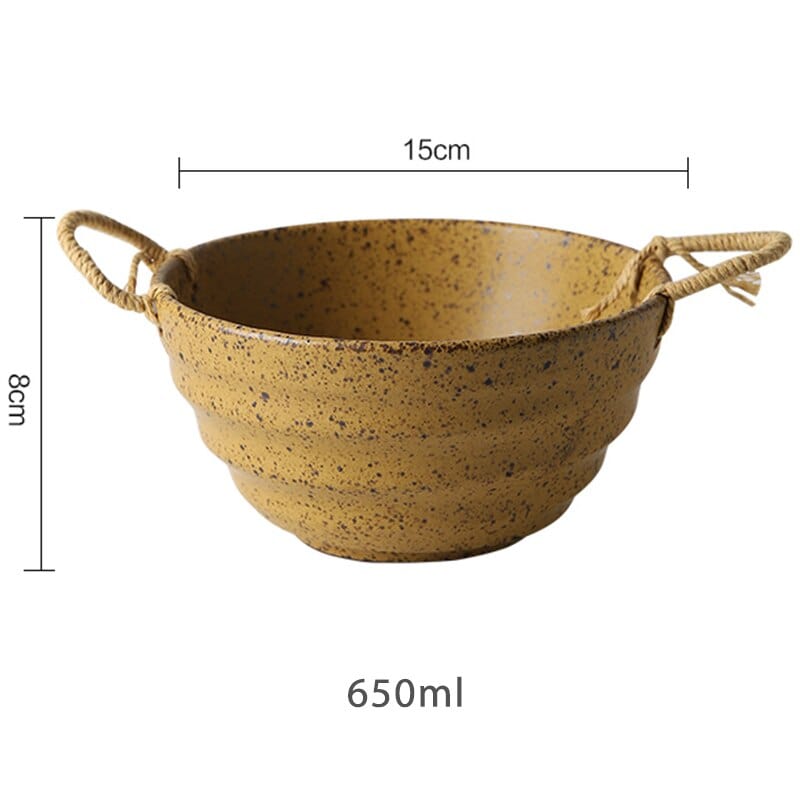 Fortessa ceramic bowl with hemp rope handle | Kalsten