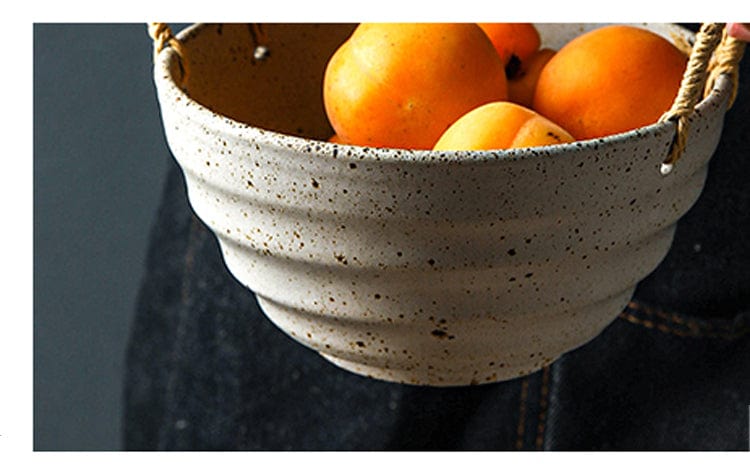 Fortessa ceramic bowl with hemp rope handle | Kalsten