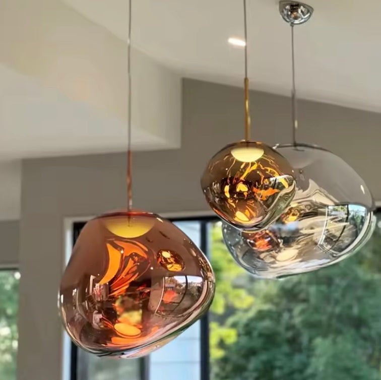 Kalsten | Glass Pendant Light | Scandinavian Modern Design | Clear Glass