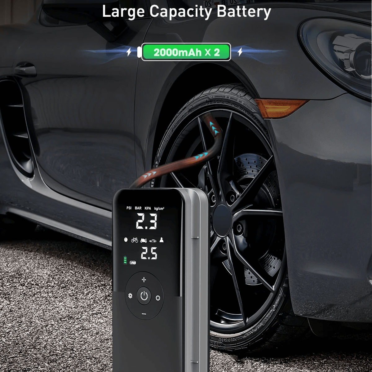 Skanto | Rechargeable Tire Inflator Wireless Battery Powered Pump