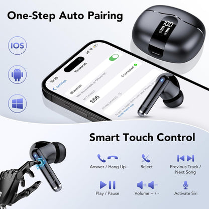 Skanto | Waterproof Bluetooth Earbuds - Noise Cancelling Wireless Earphones