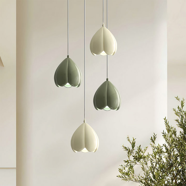 French Style Creamy Hanging Lamp Rustic Nature-Inspired Design Pendant Light | Kalsten