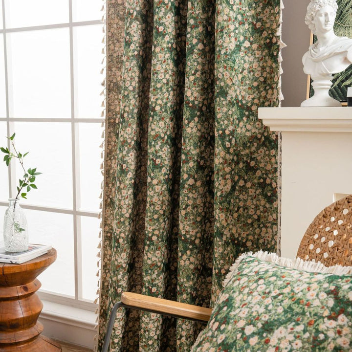 Kalsten | French Vintage Floral Tapestry Curtain
