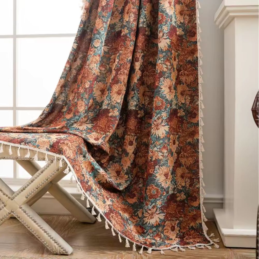 Skanto | French Vintage Floral Motif Curtain