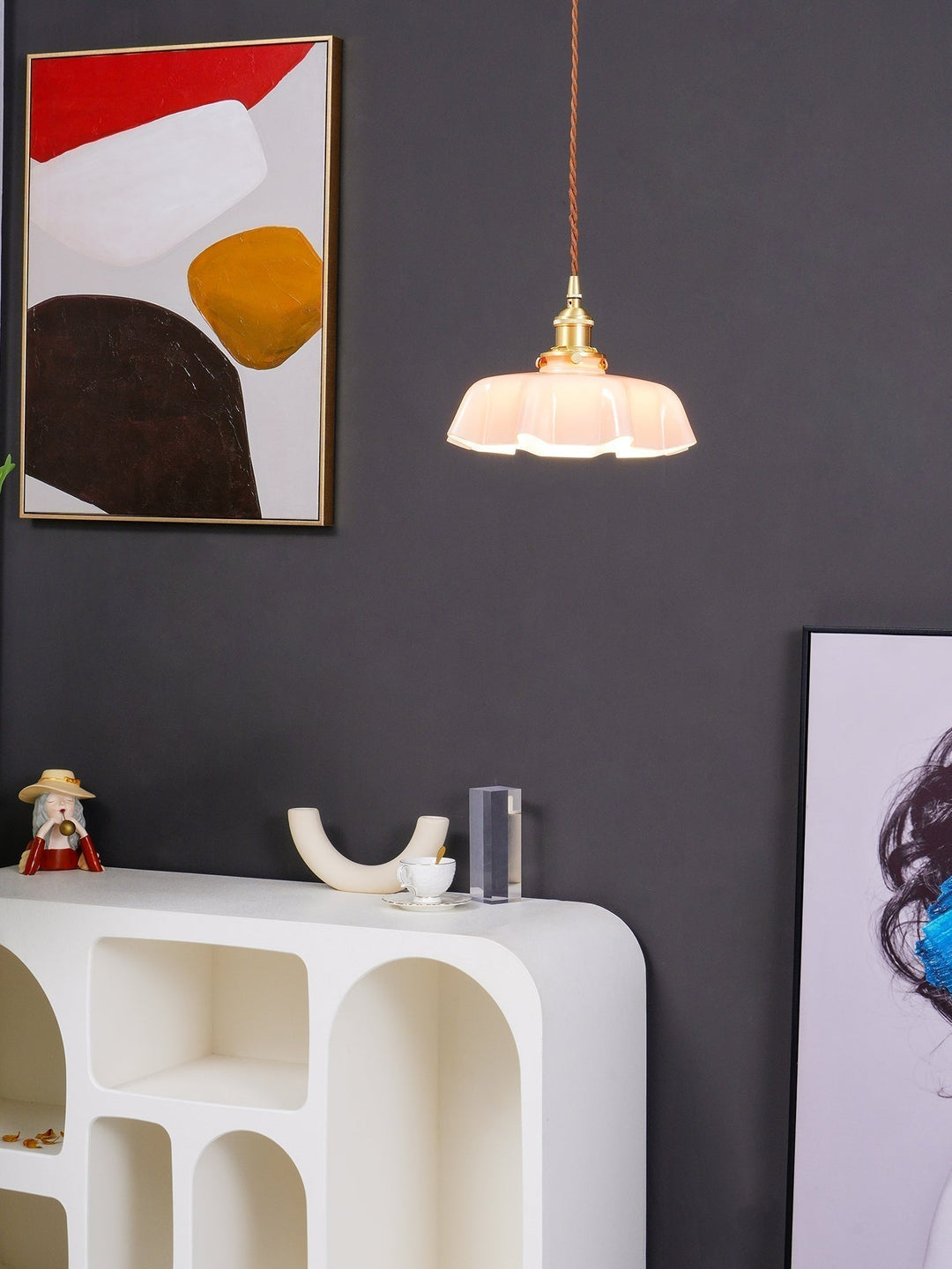 French Flower Droplight Pendant Swag Light | Kalsten