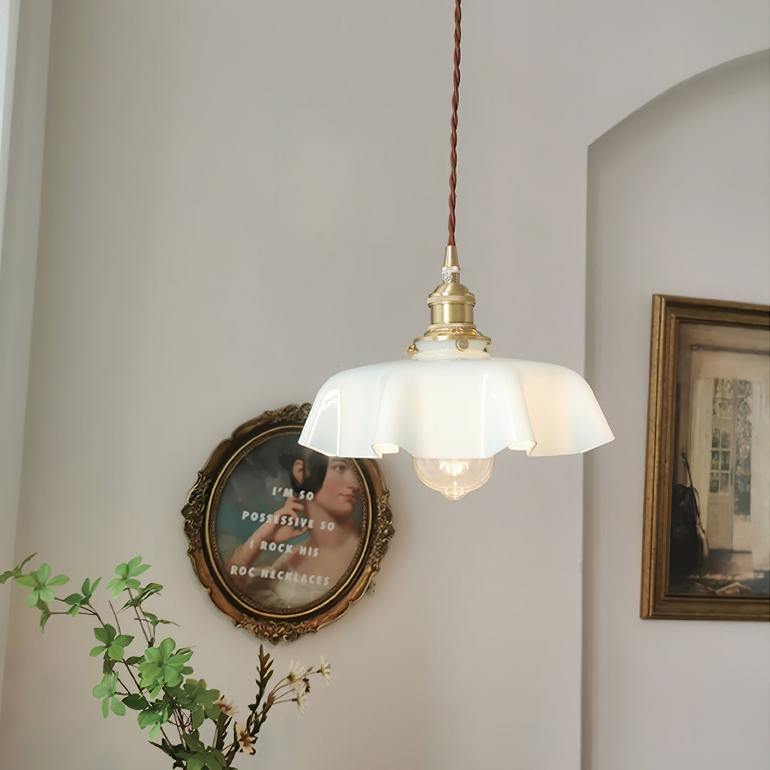 French Flower Droplight Pendant Swag Light | Kalsten