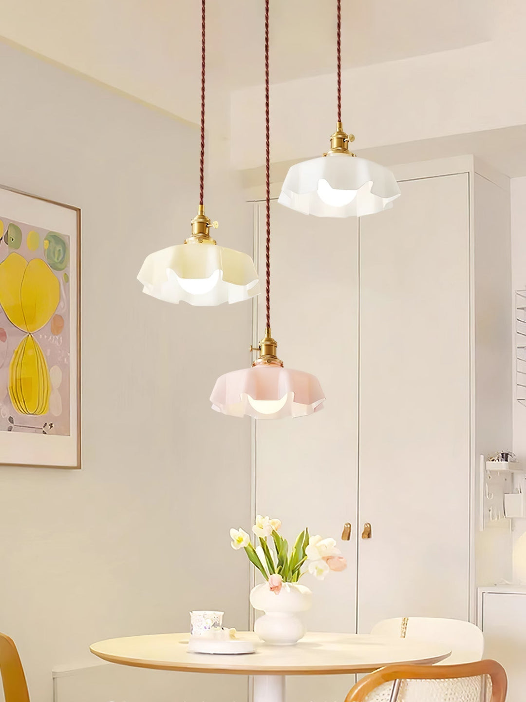 French Flower Droplight Pendant Swag Light | Kalsten