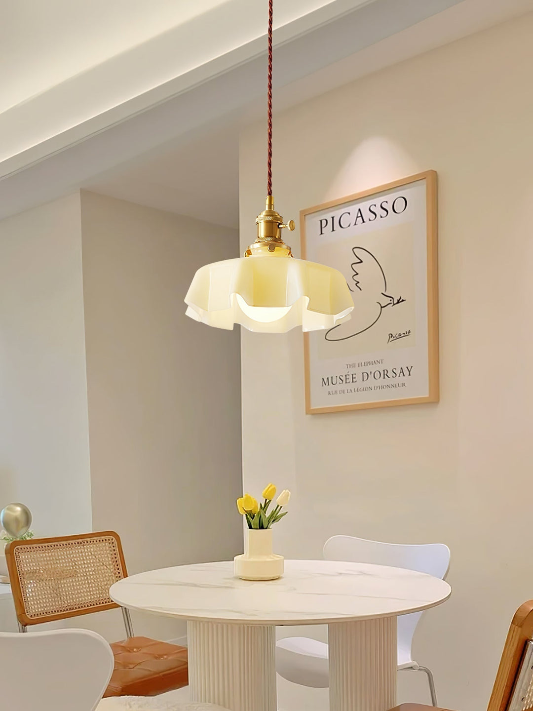 French Flower Droplight Pendant Swag Light | Kalsten