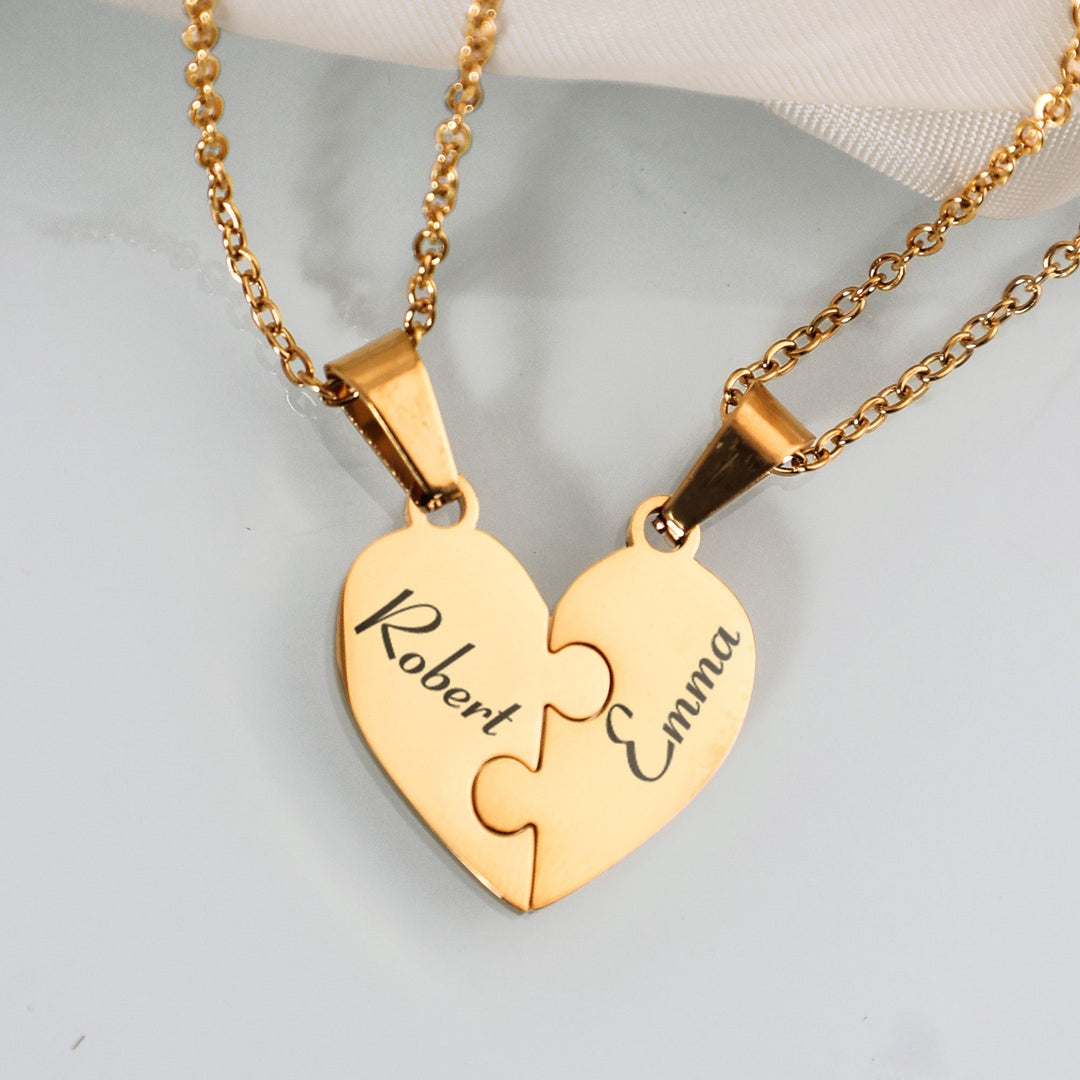 Kalsten | Personalized Family Heart Puzzle Necklace