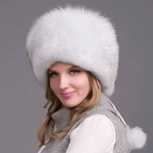 Kalsten | Glaciera Lux Winter Hat | Real Fur Hat with Ear Protectors | Elegant & Warm Luxury Hat for Women