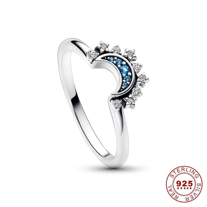 Kalsten | Elegant 925 silver ring with moon & sun design