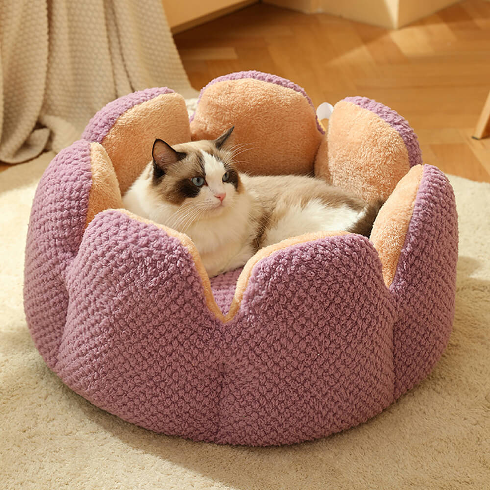 Kalsten | Pet Bed Plush Flower Design for Cats Dogs