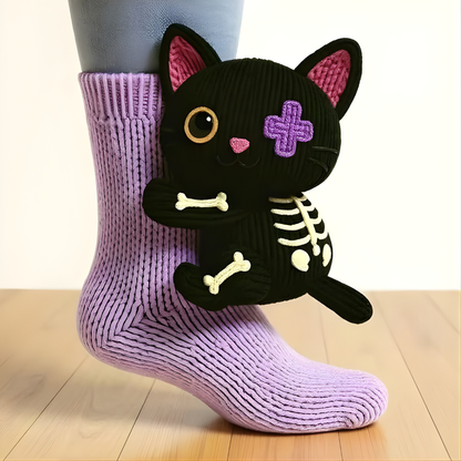 Skanto | Fuzzy Animal Plush Socks Women Men Cozy Non Slip Warm Winter