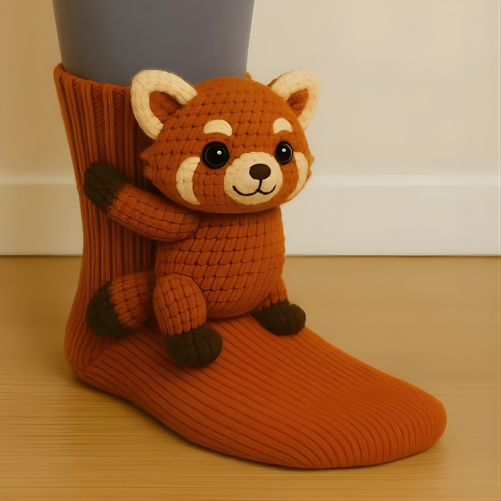 Skanto | Fuzzy Animal Plush Socks Women Men Cozy Non Slip Warm Winter