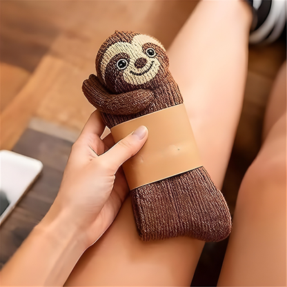 Skanto | Fuzzy Animal Plush Socks Women Men Cozy Non Slip Warm Winter