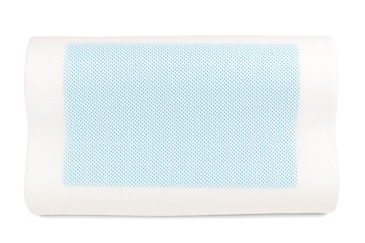SNAPNAP Gel foam pillow with head recess + cooling gel pads, 50 x 30 cm, height 10 cm, ergonomic and hypoallergenic | Kalsten