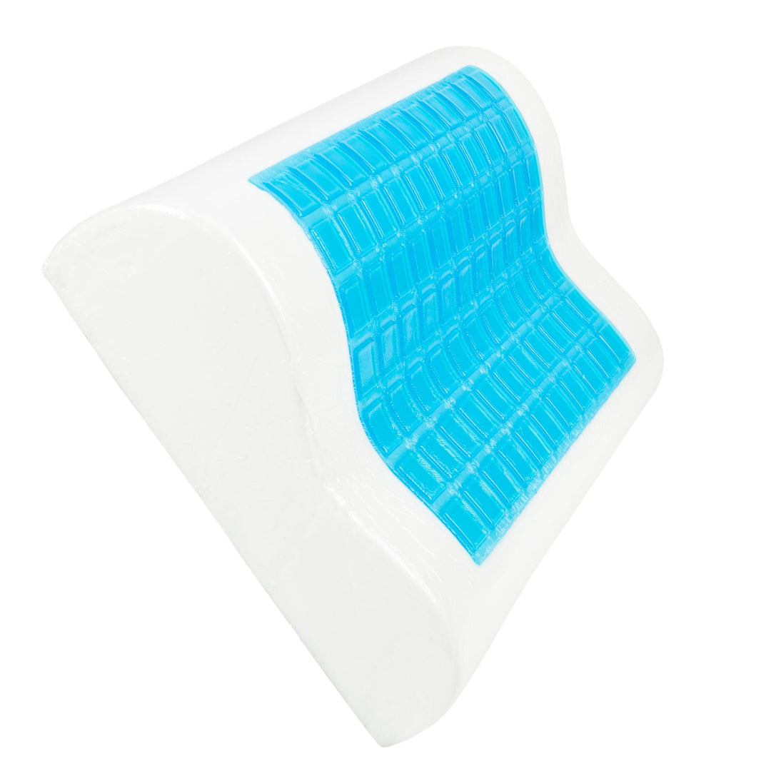 SNAPNAP Gel foam pillow with head recess + cooling gel pads, 50 x 30 cm, height 10 cm, ergonomic and hypoallergenic | Kalsten