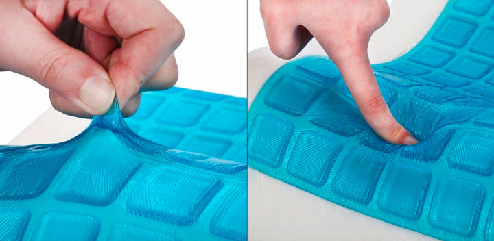 SNAPNAP Gel foam pillow with head recess + cooling gel pads, 50 x 30 cm, height 10 cm, ergonomic and hypoallergenic | Kalsten