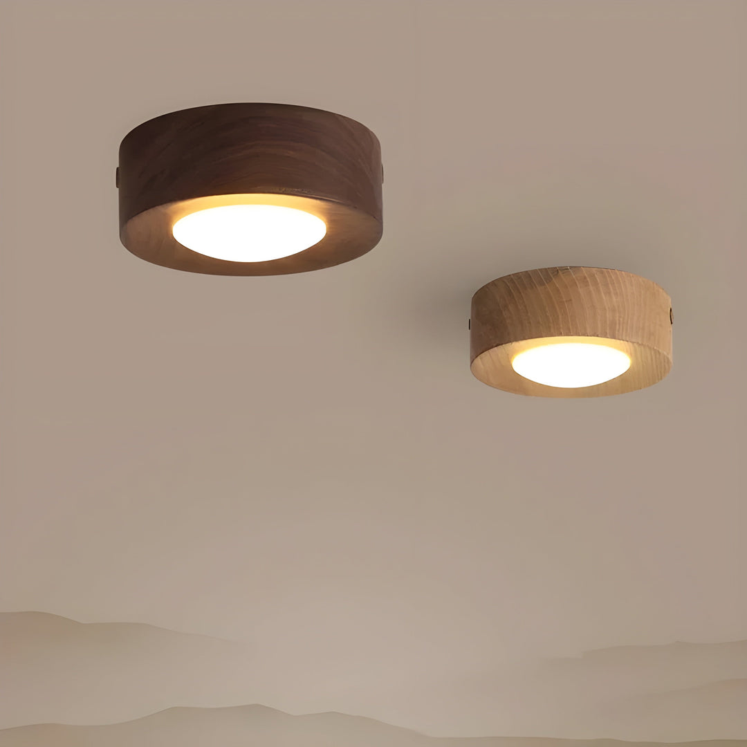 WalnutLume Light – Modern LED Ceiling Light made of Walnut Wood | Kalsten