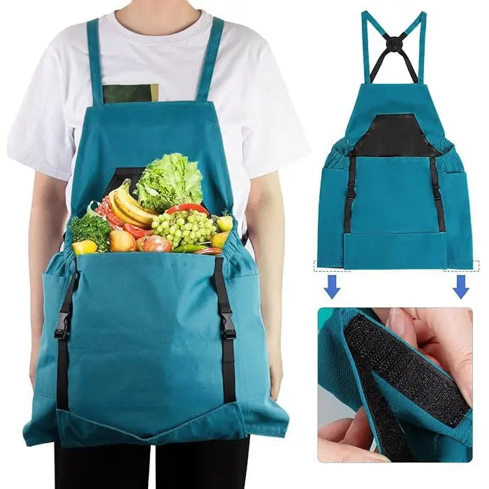 Kalsten | Gardening apron with cross straps – Large emptying pocket & breast pocket