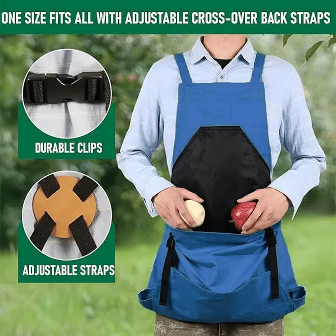 Kalsten | Gardening apron with cross straps – Large emptying pocket & breast pocket