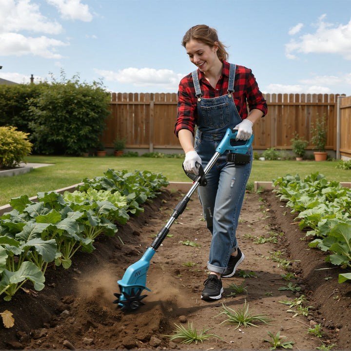 550W Battery Garden Cultivator with 2 Batteries Portable | Kalsten