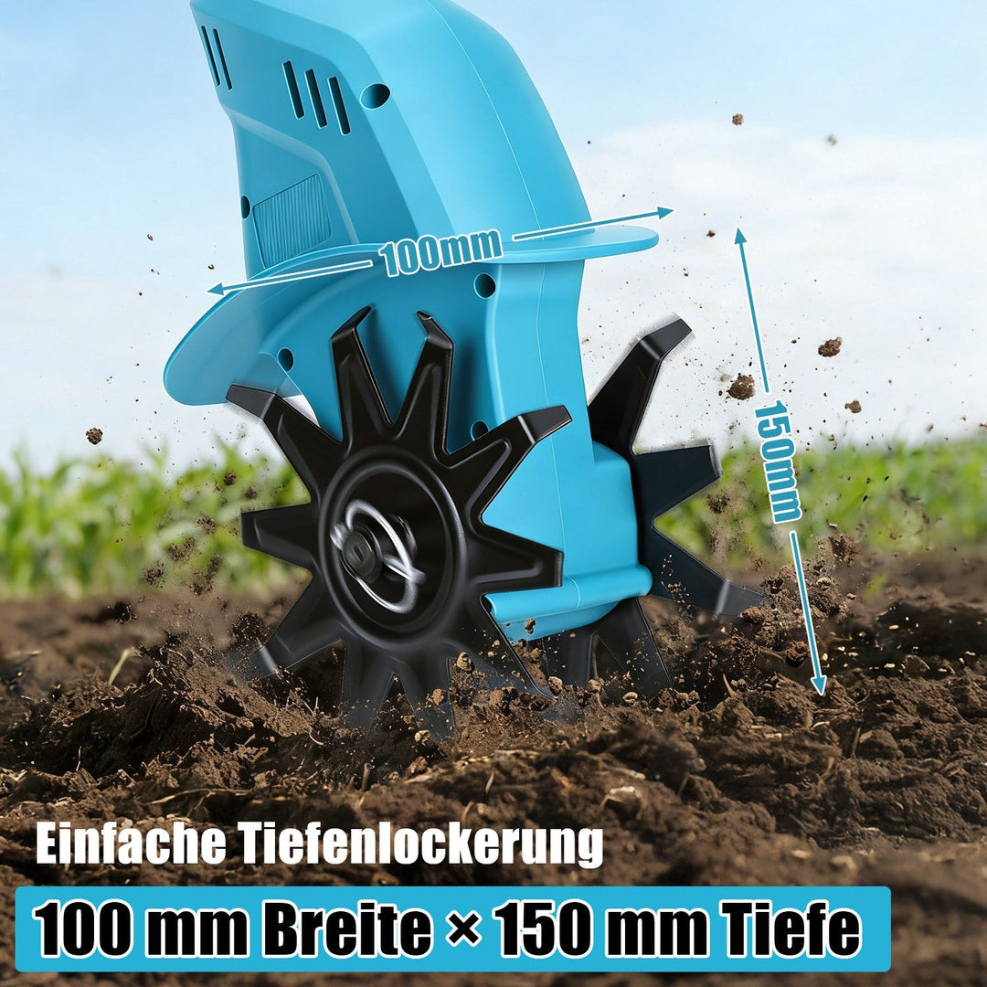 550W Battery Garden Cultivator with 2 Batteries Portable | Kalsten