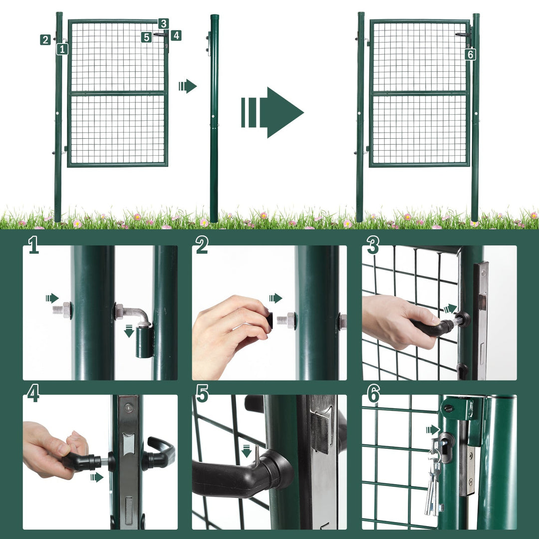 Garden gate Garden door Green Incl. lock | Kalsten