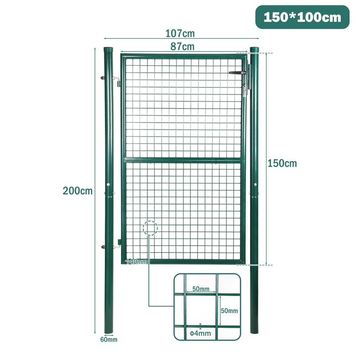 Garden gate Garden door Green Incl. lock | Kalsten