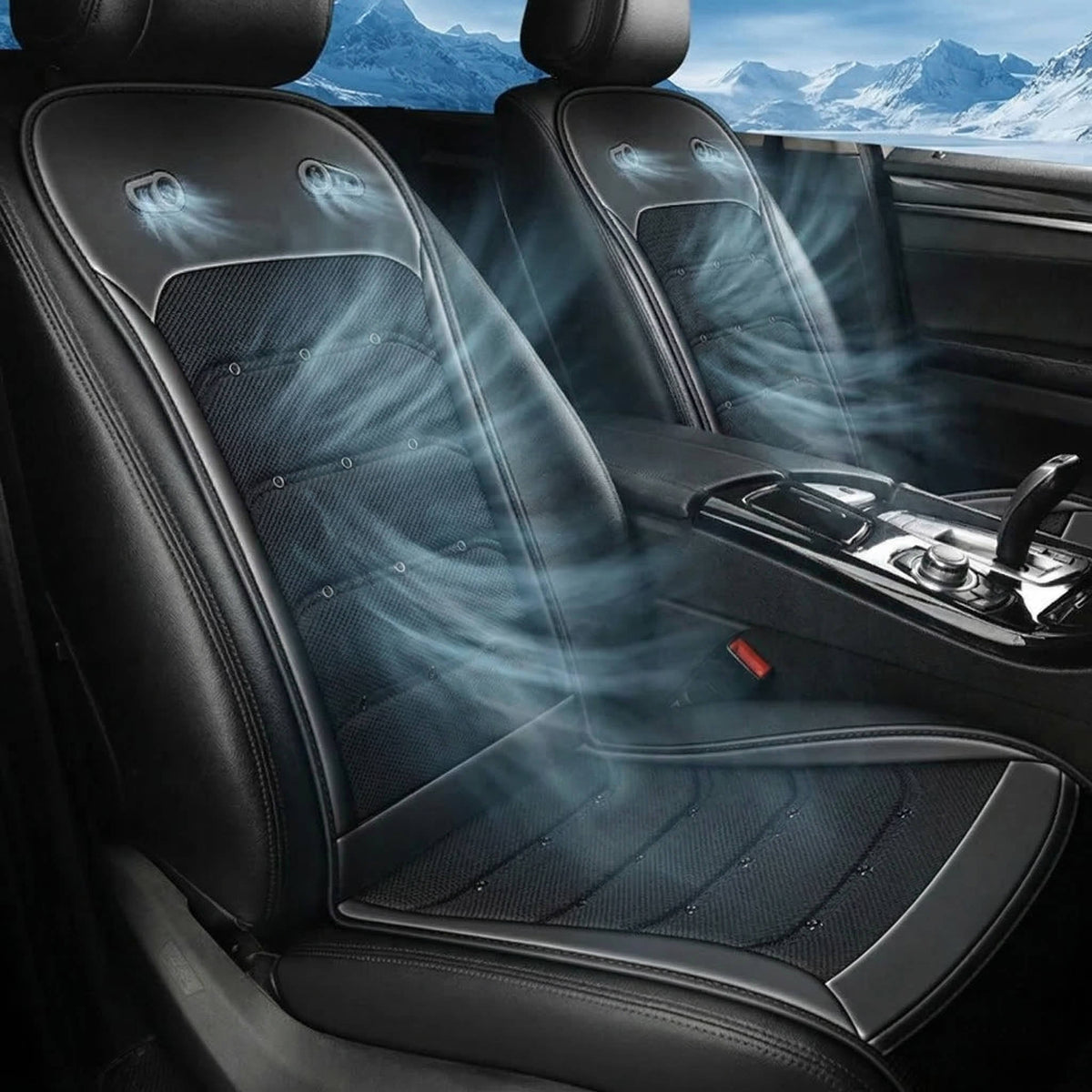 Cooling Car Seat Cushion and Cover with Intelligent Fans, Breathable | Skanto