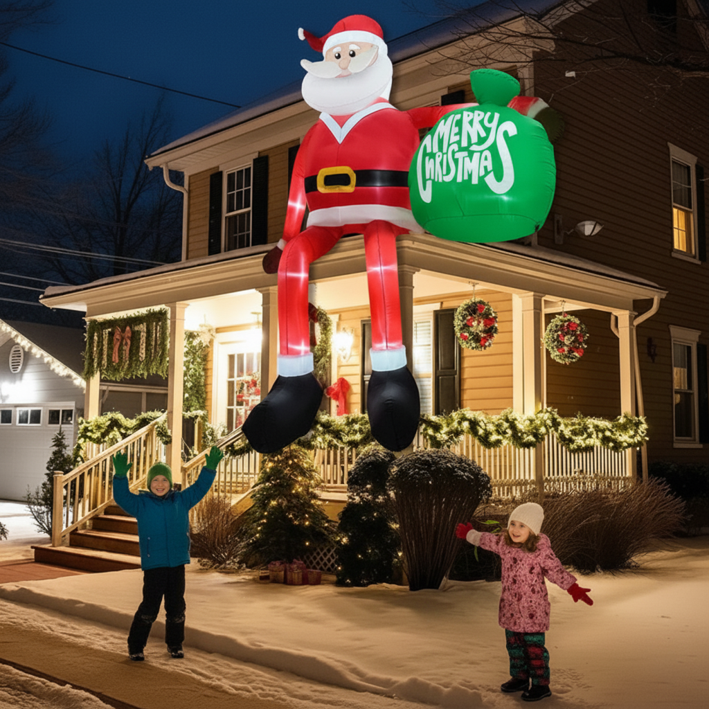8FT Inflatable Climbing Santa