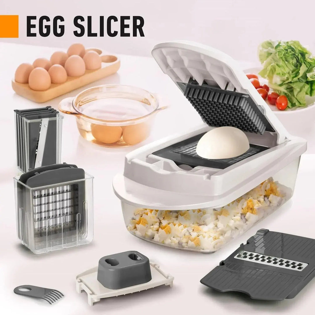 Vegetable cutter with 8 blades and collection box | Kalsten