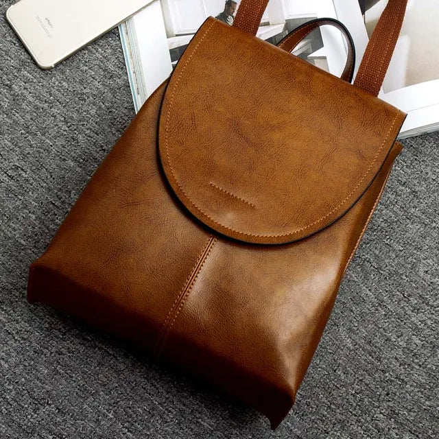 Skanto | Trendy Leather Backpack for Women - Stylish, Versatile, and Sustainable