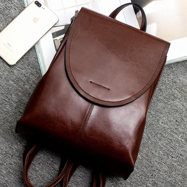 Skanto | Trendy Leather Backpack for Women - Stylish, Versatile, and Sustainable