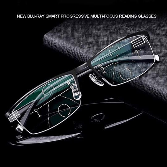 Kalsten | Optivista Intelligent Progressive Glasses | Automatic Field of Vision Adjustment & Blue Filter