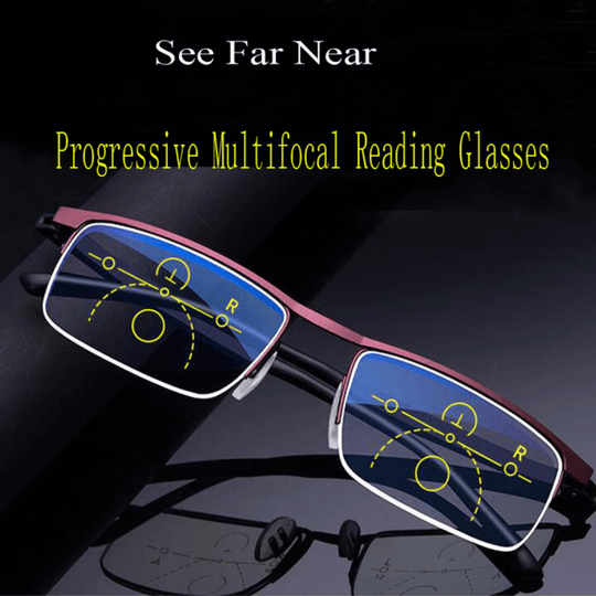 Kalsten | Optivista Intelligent Progressive Glasses | Automatic Field of Vision Adjustment & Blue Filter