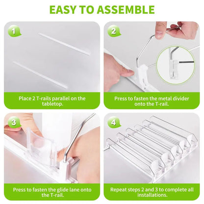 BowLift | Beverage Organizer with Ejection Mechanism – for Refrigerator & Pantry Shelf