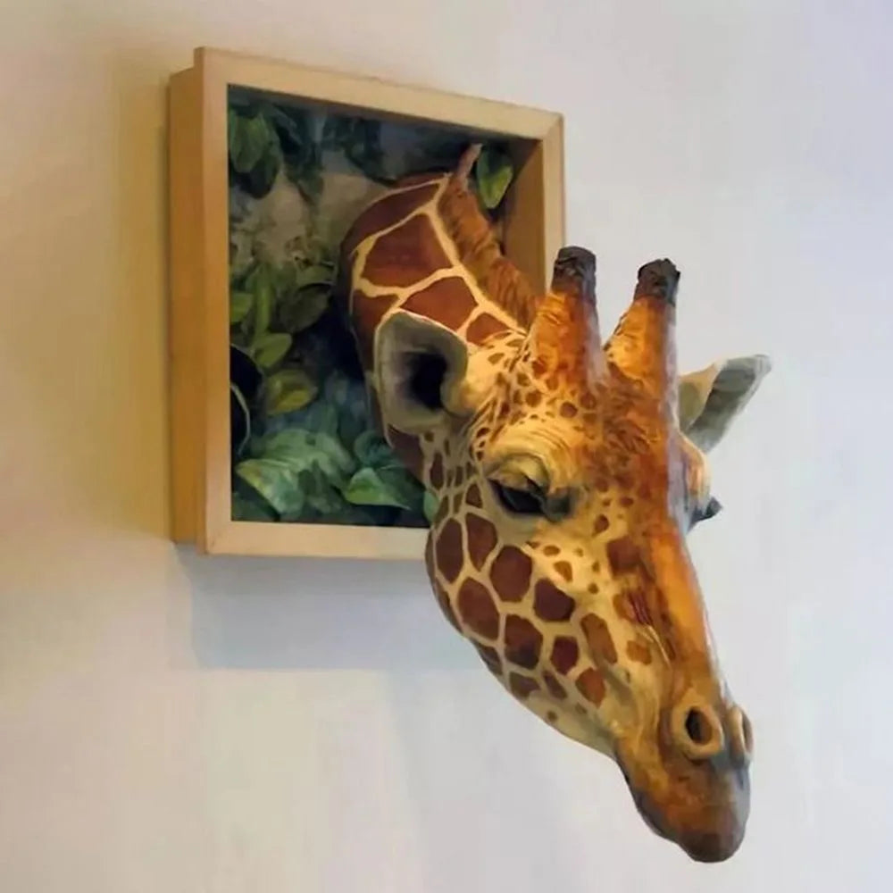 Kalsten | Giraffe head - Wall decoration - 3D sculpture - Lifesize decoration