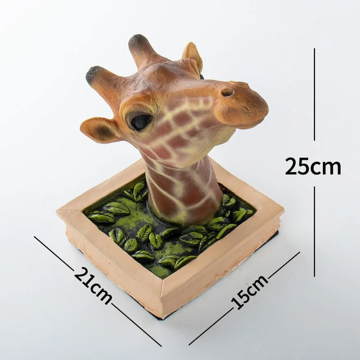 Kalsten | Giraffe Head - Wall Decoration - 3D Sculpture - Lifelike Decoration