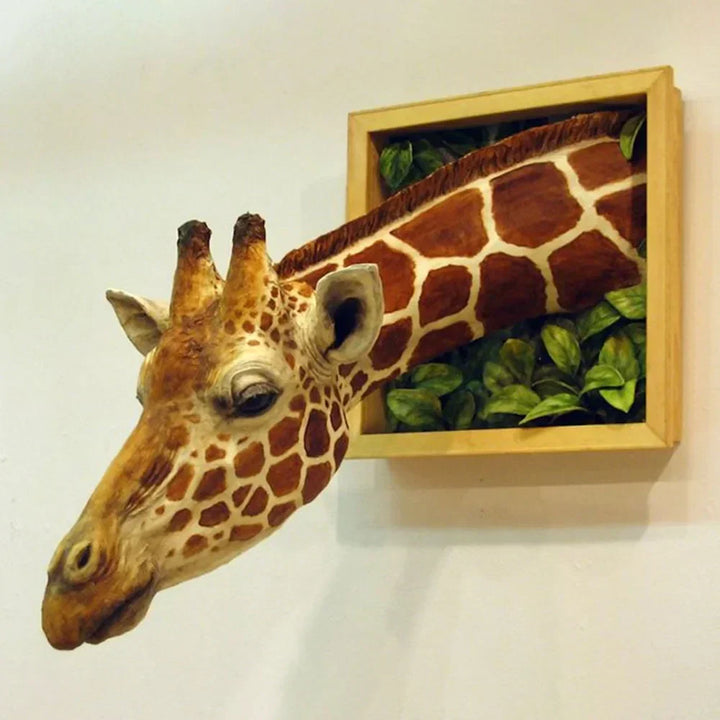Kalsten | Giraffe head - Wall decoration - 3D sculpture - Lifesize decoration