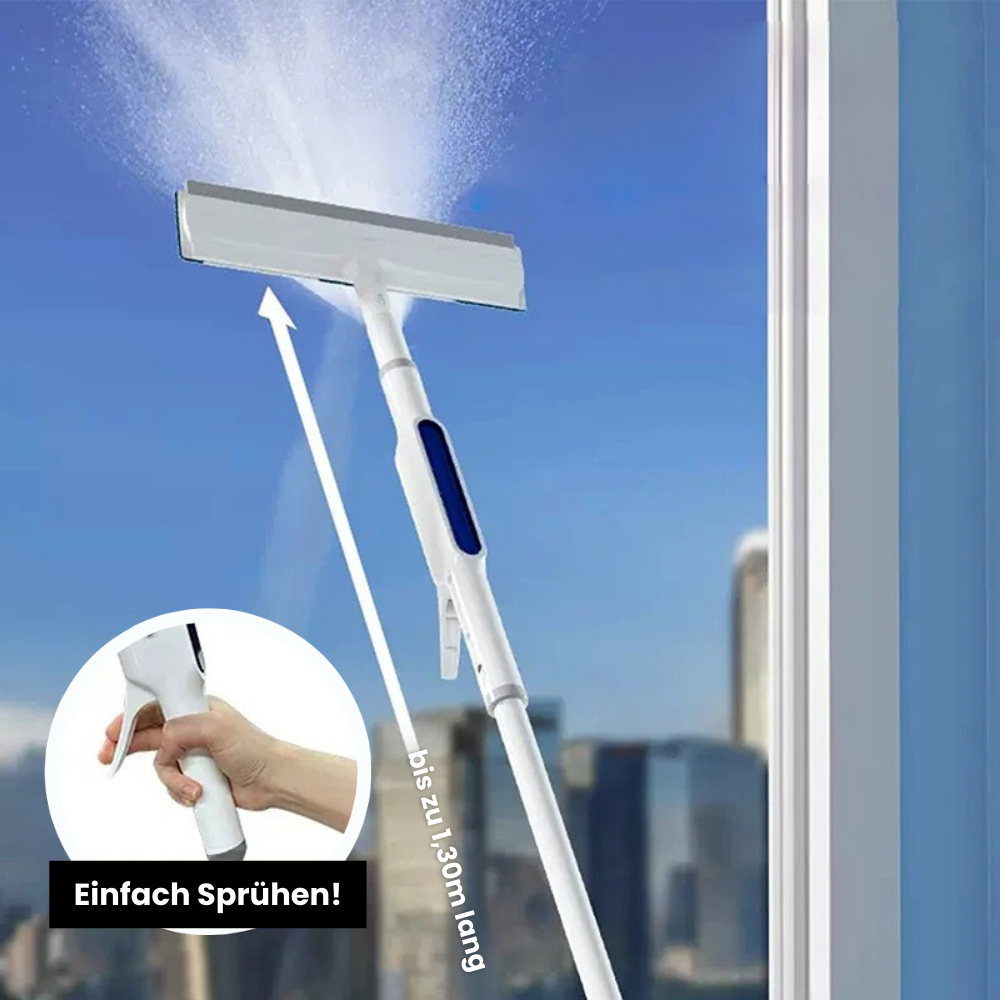 Noxord | 3-in-1 Rotatable Window Cleaner with Telescopic Handle and Spray Function