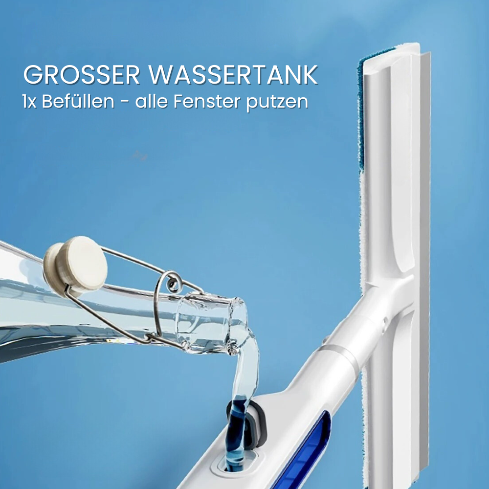Noxord | 3-in-1 Rotatable Window Cleaner with Telescopic Handle and Spray Function